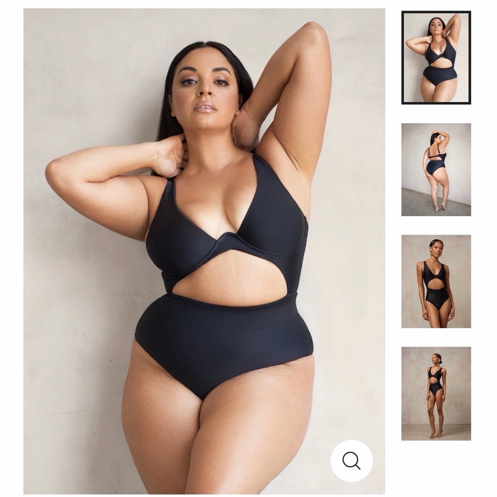 MBM Black Cutout One-Piece Swimsuit - Supportive Plus-Size Fit